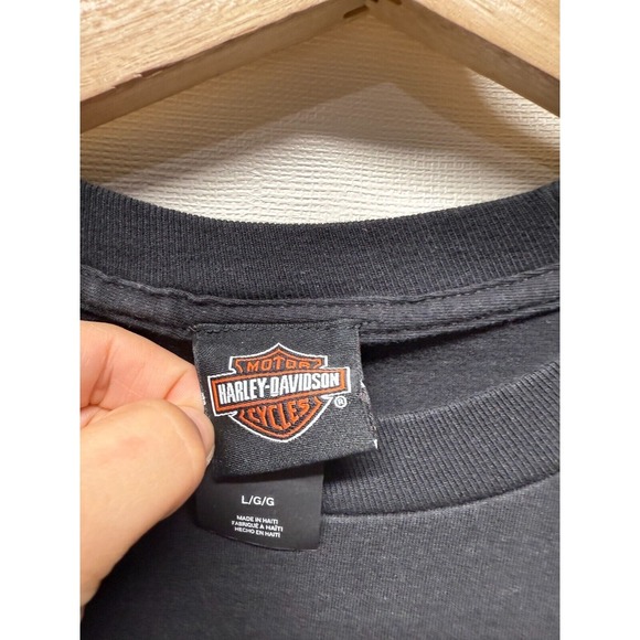 Harley Davidson Leprechaun St. Patricks Day T Shirt L Black Green Pot of Gold - Picture 4 of 6